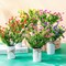 7-Set Artificial Flower Centerpieces – Colorful Faux Flowers & Eucalyptus in Metal Pots for Home & Outdoor Decor